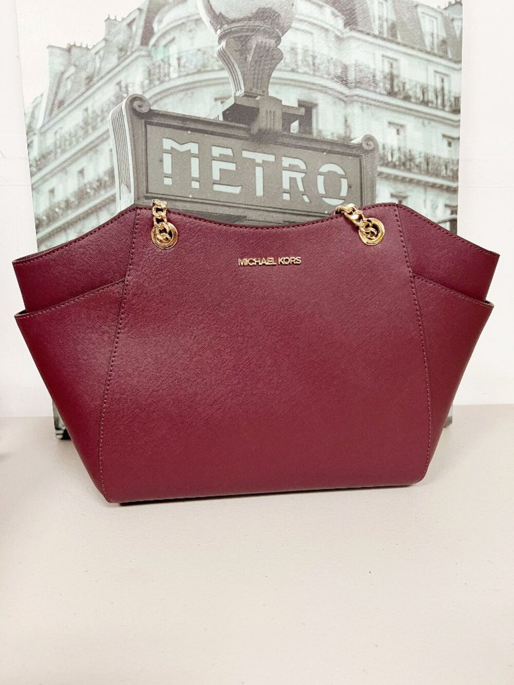 Michael Kors  35T5GTVT3L Jet Set Large Saffiano Leather Shoulder Bag